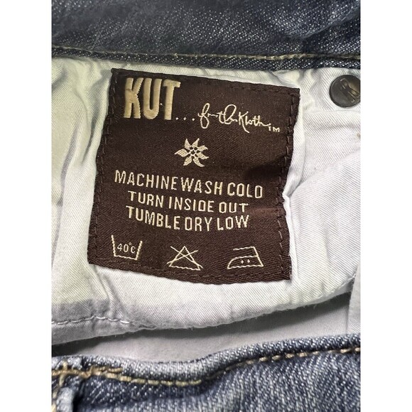 Kut From The Kloth Blue straight Bootcut Mid-Rise Casual Denim Dark Wash Size 10 - Picture 4 of 7